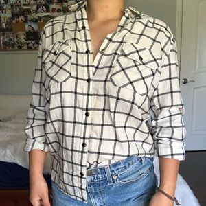 Black and white flannel